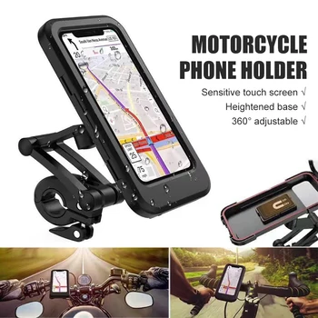 Univerzális Kerékpár Motorkerékpár Telefon Mount 360° - Ban Állítható, Vízálló, Kemény Héj Telefon Esetében Jogosult Kerékpározás Tartozékok