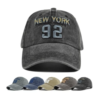 Baseball Sapka Nap kap 92 NEW YORK hímzés Lélegző Nyári kalap árnyékot kalap Tavaszi Őszi Sapka Hip-Hop Ellátott Sapka