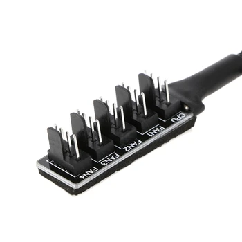 1 5 4-Pin Molex TX4 PWM CPU Hűtő Ventilátor Elosztó Adapter Fonott hálózati Kábel K1AA