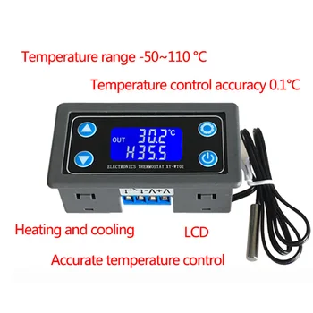 XY-WT01 Digitális Hőmérséklet Szabályzó XY-WTH1 Hőmérséklet Páratartalom Szabályzó Hőmérő Páratartalommérő Modul, LED-es Kijelző