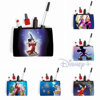 Disney Mickey Minnie Smink Táska Lány Rajzfilm Mini Érme Tárca Kuplung Nők Utazási Vászon Tároló Kozmetikai Táskák, Öltözködés-Ügy
