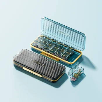 21 napos gyógyszeres dobozt egy héten nagy kapacitású hordozható csomagolás boxesdrug tabletta esetén a tabletta gyógyszer a tabletta szervező