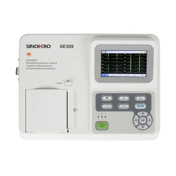 CE ISO Jóváhagyott SINOHERO EKG Készülék Electrocardiograph EKG EKG Gép, 3 Csatorna, 12 elvezetéses Hordozható EKG