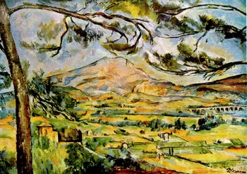 100% - ban kézzel készített Olaj Festmény Reprodukció, vászon,vászon, mont-sainte-victoire-1887-ben paul Cezanne,ingyenes szállítás