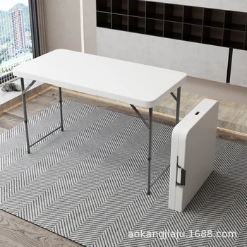 Összecsukható Asztal Kerti Este Piaci Stand Emelet Nyomja Összecsukható Asztal Hordozható Egyszerű Háztartási Kis Asztal Összecsukható Asztal