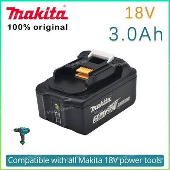 Eredeti Makita 18V 3.0 Ah Újratölthető elektromos Szerszám Akkumulátor, LED-es Lítium-Ion Csere LXT400 BL1860B BL1860 BL1850