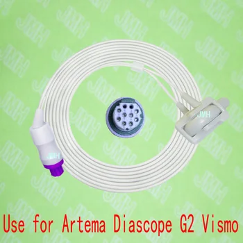 Kompatibilis 10PIN S&W Artema Diascope G2 VISMO Oximeter figyelemmel kíséri a Csecsemő szilikon wrap spo2-érzékelő.
