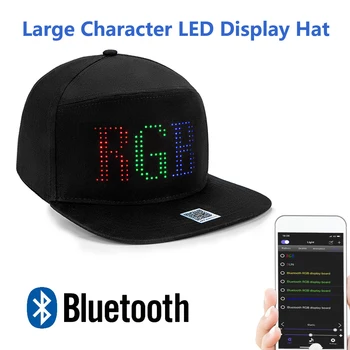 Bluetooth Led Kalap 7-Szín RGB, Beépített Mátrix Kijelző, illetve az Akkumulátor, mint egy Ajándék a Diákok, a Halászati Cap Baseball Sapka