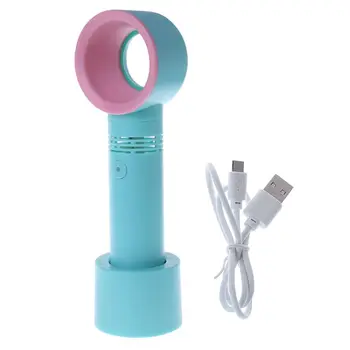 Mini Hordozható Lombtalan Rajongó Nyári Kellékek Csendes USB Újratölthető Hűvösebb, a Csú