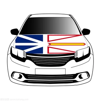 Newfoundland and Labrador zászlók autó Csuklyát borító 3.3x5ft/5x7ft 100%poliészter,autó motorháztető banner