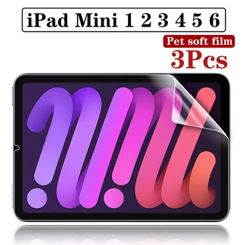 3PCS képernyővédő fólia Apple iPad mini 1 2 3 4 5 6 Tükröződésmentes PET Védő Fólia iPad mini5 mini4 2015 2019 Puha Film