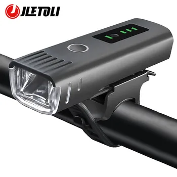 Vízálló Kerékpár Lámpa USB Újratölthető Kerékpár Első Lámpa Hordozható MTB Fényszóró Kerékpározás Kormány Fény Kerékpár Kiegészítők