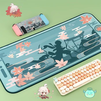 Extra Nagy, Aranyos Gaming Mouse Pad Genshin Hatása Téma XXL Asztal Mat vízálló Csúszásmentes Laptop Asztal Kiegészítőkkel