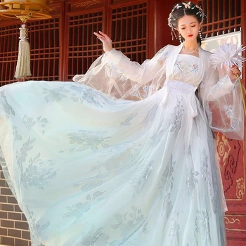 XinHuaEase Hanfu A Nők Hagyományos Kínai Stílusú Ruhák Női Tündér Han Elegáns Szoknya Derék Színpadi Jelmez Gyönyörű