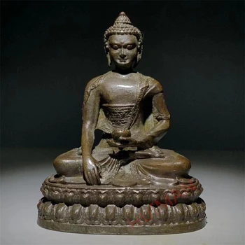 Kína Kidolgozása Bronz Szobor Geomantic Vagyon Kedvező Gyógyszer Buddha Buddha Buddha Fém Kézműves Otthoni Dekoráció