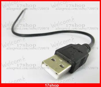 20 Db Fekete USB 2.0 Férfi 4 tűs Csatlakozó vezeték DIY kábel