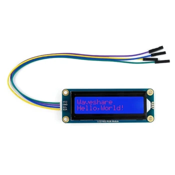 RGB Háttérvilágítású LCD1602 Modul 16 × 2 Karakteres LCD Kijelző, I2C Kommunikáció R2LB