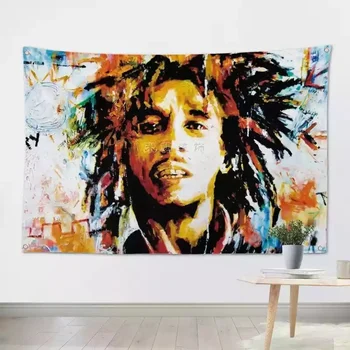Bob Marley, A Reggae Zene Falra Pop-Rock Zenekar Tábla Zászló Banner Rock Zene Matricák Vászon Festmény, Gobelin Wall Art