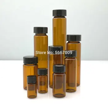 2ml, hogy 60ml Amber Labor Üveg minta üveg barna csavar-szája illóolaj üveg Labor üveg Kémia Üvegáru