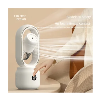 Hordozható Bladeless Ventilátor LED Kijelző Asztali Tápláló Levegő Hűtő Ventilátor, Hűtő Spray Csendes Ventilátor Iroda