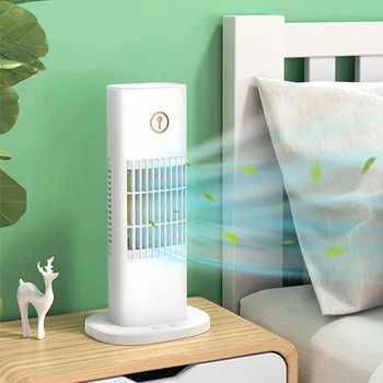Új Hordozható Klíma, Hűtő Ventilátor, Párásító Mini Asztali Haza Hűtő a Szobában USB-NEM Újratölthető