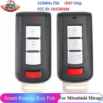 KEYECU Kulcsnélküli Mitsubishi Mirage 2013 2014 2015 2016 2017 2018 2019 2020 FCC: OUC003M Smart Remote távirányító 315MHz ID47 Chip