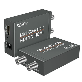 Wiistar HD 3G Videó Mini Converter SDI vagy HDMI SDI Adapter Átalakító Audió Automatikus Formátum Érzékelés A Kamera DC KÁBEL