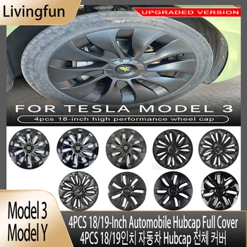 4DB A Tesla Model 3-Y Dísztárcsa Eredeti Autó Csere Kerék Kap 18 hüvelyk 19Inch Dísztárcsa Teljes Borító Tartozékok 21-2022