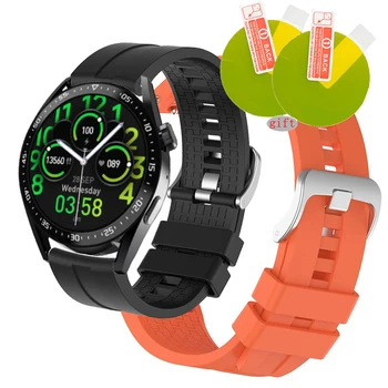 Puha Szilikon Karkötő, öv HW28 SmartWatch Sport Szíj Csere Watchband a HW3 Pro Smart Óra képernyővédő fólia