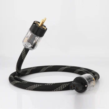 Magas Minőségű D504 EU Audio tápkábel HÁLÓZATI Kábel Aranyozott tápkábel MINKET, hogy az AC hálózati kábel hi-fi teljesítmény Vonal erősítő