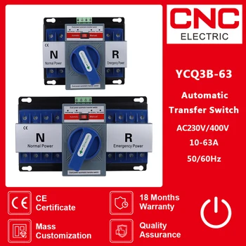 CNC-2P/4P 63A 50/60Hz ATS Kettős Hatalom Automatikus Átutalás Kapcsoló AC230V/400V Elektromos Választó Kapcsolók
