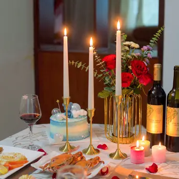 Északi Instagram Stílus Gyertyatartó Esküvő Romantikus Hangulat Gyertyafényes Vacsora Kellékek Nyugati Élelmiszer-Esküvői Asztali Dekoráció D