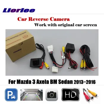 A Mazda 3 Mazda3 Axela Sedan 2013 2014 2015 2016 Autó Fordított tolatókamera (6V) Eredeti Képernyő Vissza a Hátsó Parkoló OEM CAM