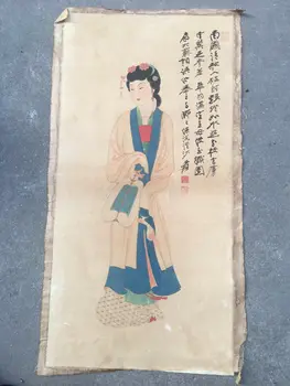 Kína Régi Tekercs Zhang Daqian Festmény A Hölgyek Festmény rizspapír Festmény