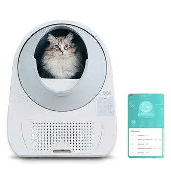Automatikus Macska Alom Doboz, Zárt, Homokozó öntisztító Smart APP Ellenőrzési Wc Ágytál a Macskák Elektronikus Pet Supplies