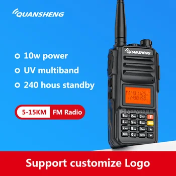 QuanSheng TG-UV2 Plus 10W high power radio 15 KM Hosszú távú Talkie Walkie Vhf Uhf Dual Band UV2 Plusz UV82 quansheng rádió 10W