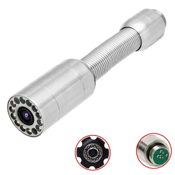 23 mm Rozsdamentes Acél Cső Ellenőrző Kamera Fej 12db LED Használt Csatorna Ellenőrző Kamera Rendszer Csere