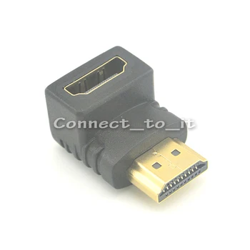 10 Db HDMI Női HDMI Férfi derékszögű Kiterjesztése Adapter kábel Csatlakozó Kábel HDTV-DVD-PS3