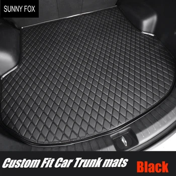 Egyéni Kocsi csomagtartójában szőnyeg rakomány Bélés készült a Hyundai 6D teljes PVC borító bőr, nagy teherbírású autó-stílus szőnyeg, szőnyegek esetben aljzat (201
