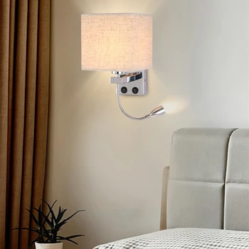Modern, Egyszerű Ruhával LED Fali Lámpa Északi Éjjeli Kreatív Olvasó Lámpa, Gyertyatartó Hálószoba Nappali Irodai Háttér Fal