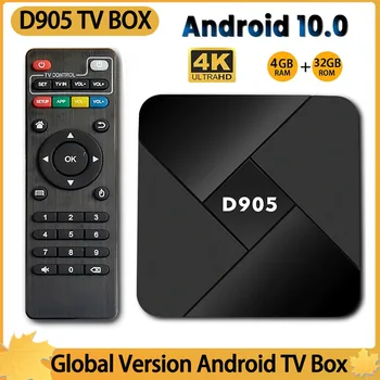 D905 Okos IP-TV Box Android 10.0 Wifi 2.4 G 4K Amlogic S905 Youtube zip smart pro tv box Set Top Box médialejátszó Dropshipping