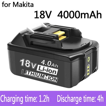 Makita 18V 4000mAh Újratölthető elektromos Szerszámok Makita Akkumulátor LED-es Li-ion-Csere LXT BL1860B BL1860 BL1850