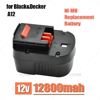 a Black & Decker A12-es 12V 12800mAh A12ex Fsb12 Fs120b A1712 HP12k HP12 Akkumulátor Helyébe Ni-MH Akkumulátor