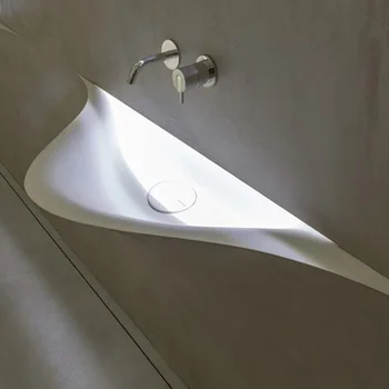 Integrált fali pulton-medence egyedi tölgyfa szekrény mosdó haza mosdó