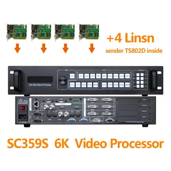 Három Windows Splicer SC359S SDI 6K Led Video Processzor LED Kijelző Videó Fal Támogatás Lins Nov a Lins TS802D Feladó Kártya