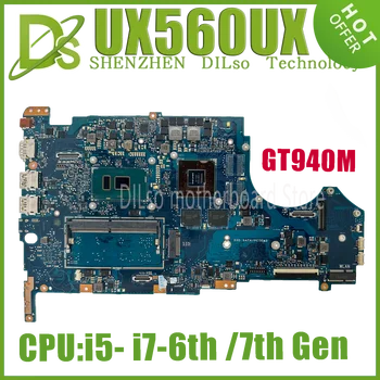 KEFU UX560UQ Alaplap Az ASUS UX560UX Q542UQK UX560UQ Q534UXK Laptop Alaplap W/i5-6200U i7-6500U i5-7200U i7-7500U 8GB-RAM