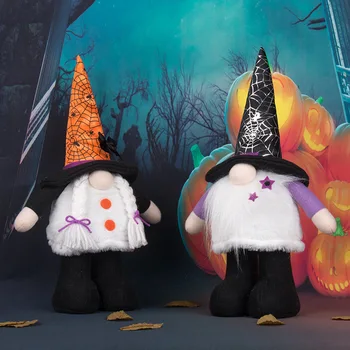 Új 2023 Halloween Arctalan Törpe Baba Party Dekoráció Boszorkány Baba Függő Dekoráció Dupla Zsurló Szakálával