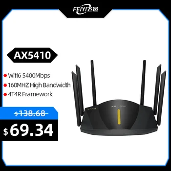 FEIYI AX5410 Háló Wifi Router 5400Mbps WiFi6 160MHz Nagy Sávszélesség-5G kétsávos Hatékony Átvitel 4K Repeater Erősítő