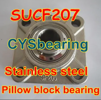 35 mm-es tengelyre szerelt csapágyak SUCF207 rozsdamentes acél karima párna blokk csapágyház