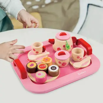 A gyerekek Tea Party Szett Szimuláció Teáscsésze Játék Tea Playset kislányoknak 3+